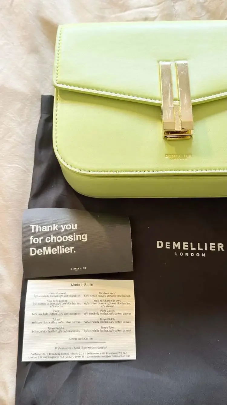 DeMellier London The Vancouver Cross-Body Bag in Lime Green